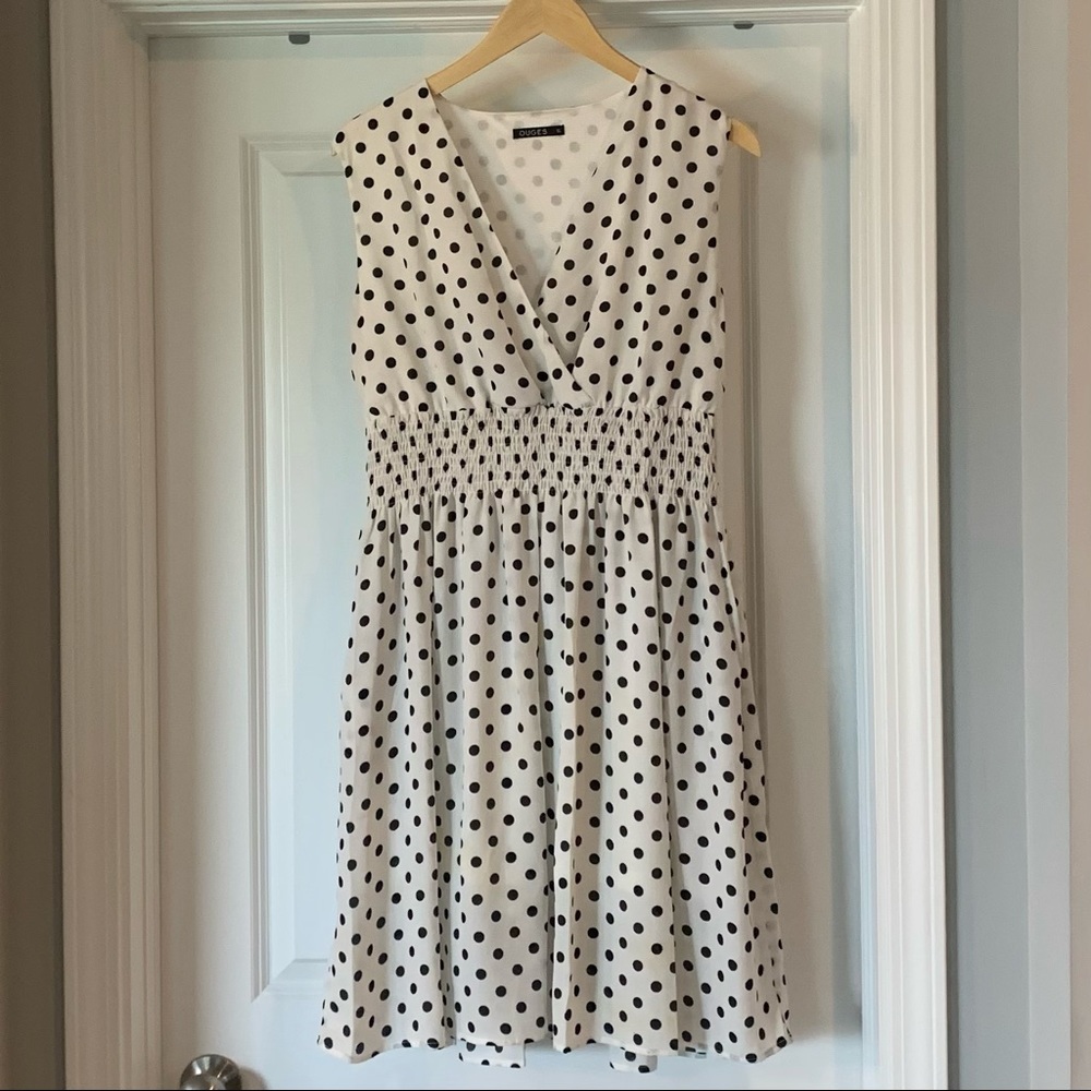 Polka Dot V Neck Dress